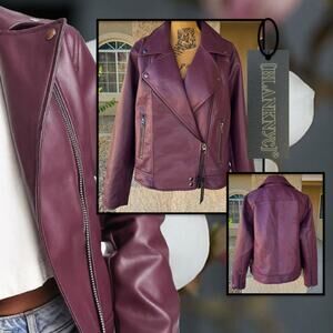 Blank NYC Merlo Faux Leather Moto Jacket Plus Size 1X